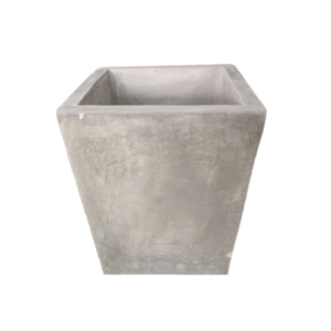 MATERO PIRAMIDAL PULIDO GRIS 33X33X40CM
