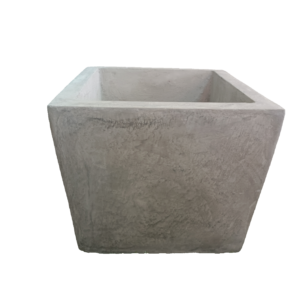 MATERO PIRAMIDAL PULIDO GRIS 31X31X27CM
