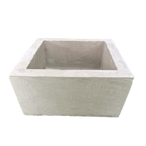 MATERO PIRAMIDAL PULIDO BLANCO 29X29X15