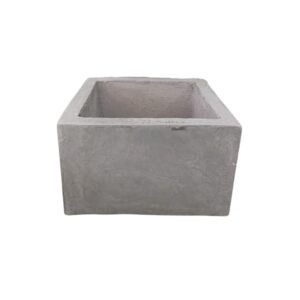 MATERO CUADRADO PULIDO GRIS 33X33X20CM